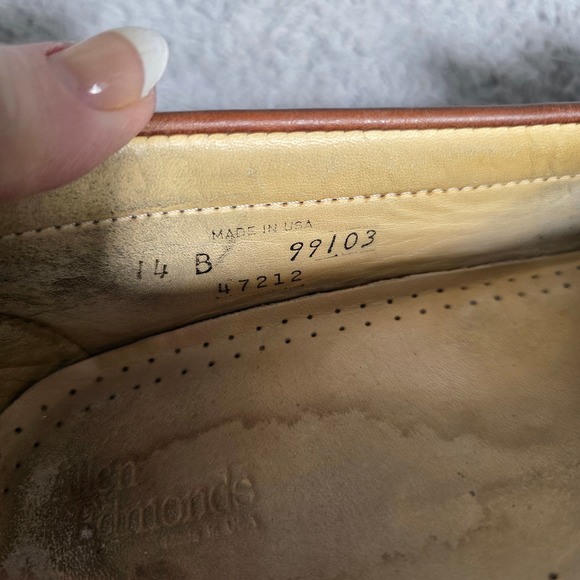 Allen Edmonds Woodstock Leather Kiltie Braided Tassel Loafers Shoes 14 B USA VTG main image 4